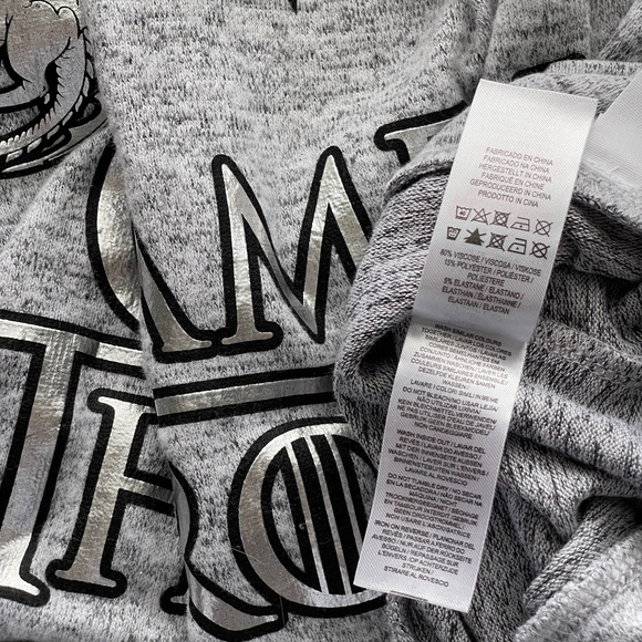 Game Of Thrones Lounge Gray Silver Sweatshirt Top Soft Stretchy Cozy Pajamas Top - Picture 10 of 11